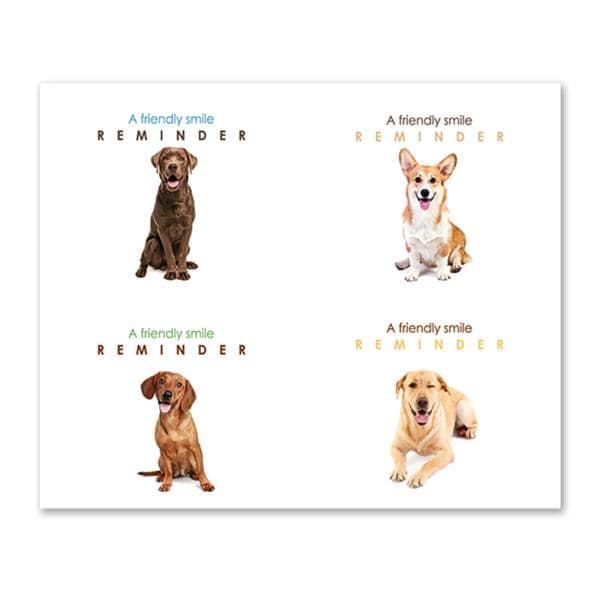 Laser 4-Up Recall Cards Dogs 8.5 in x 11 in 200/Pk