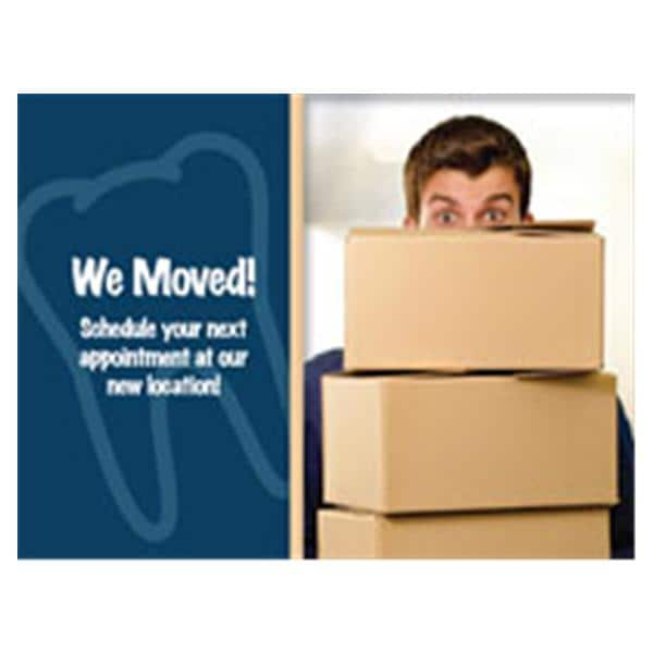 Imprinted Recall Cards We've Moved Boxes 4 in x 6 in 250/Pk