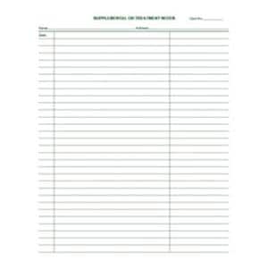 Supplemental Notes Forms 2-Sided 8.5 in x 11 in White With 2 Hole Punch 250/Pk