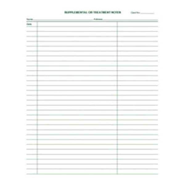 Supplemental Notes Forms 2-Sided 8.5 in x 11 in White With 2 Hole Punch 250/Pk