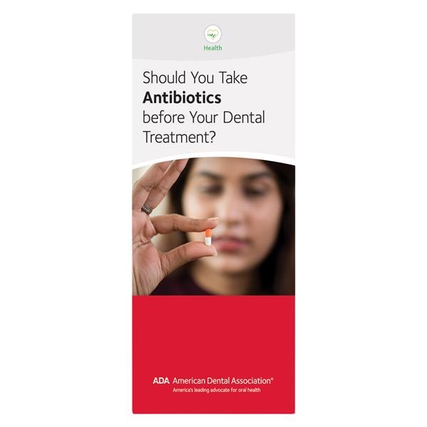 Brochure Antibiotics and Dental Treatment 6 Panels English 50/Pk