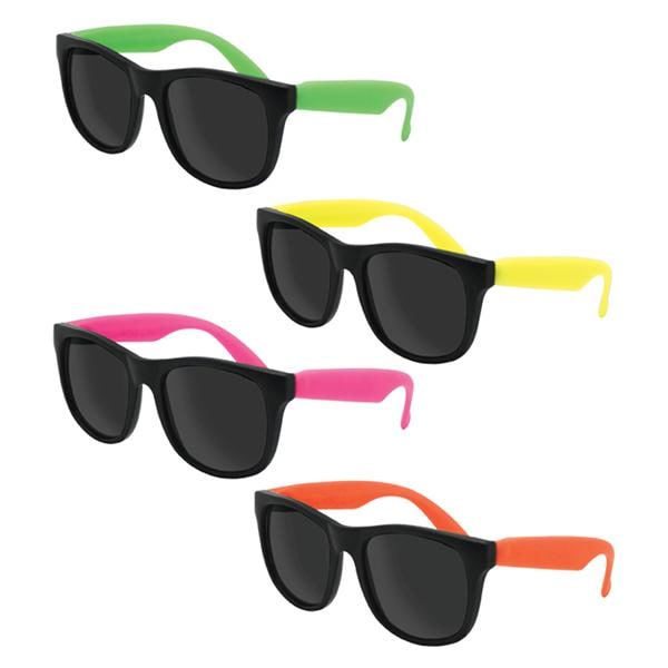 Toy Sunglasses Assorted Neon Sides 12/Pk