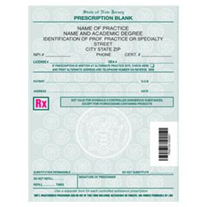 Optometrist TPS Certified Prescription Paper New Jersey Vertical 2000/Bx