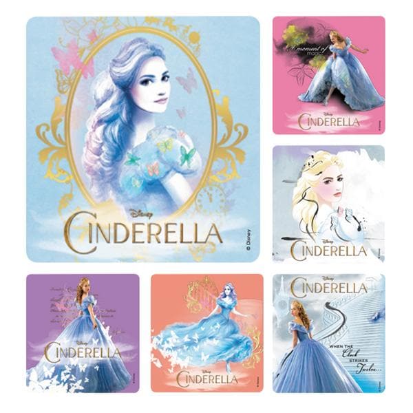 Stickers Cinderella Movie Assorted 100/Rl