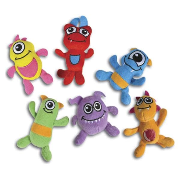 Toy Plush Cavity Monster Assorted Colors 12/Pk