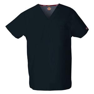 Dickies Scrub Shirt Poly/Ctn V-Neck 1 Pocket Short Sleeves Small Navy Unisex Ea