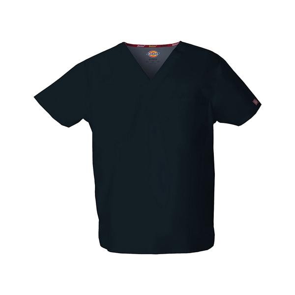 Dickies Scrub Shirt Poly/Ctn V-Neck 1 Pocket Short Sleeves Small Navy Unisex Ea
