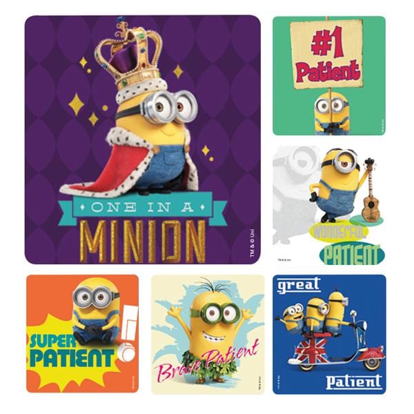 Stickers Minions Patient Assorted 100/Rl