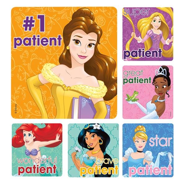 Stickers Princess Patient Assorted 100/Rl