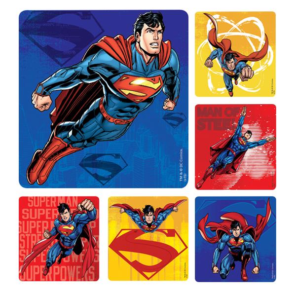 Stickers Superman Assorted 100/Rl