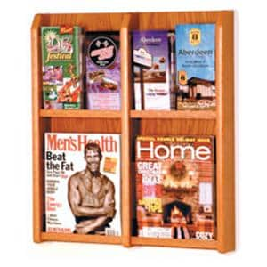 Divulge Wall Literature Display 4 Mag/8 Brch M Oak 20.25x24x3 Ea