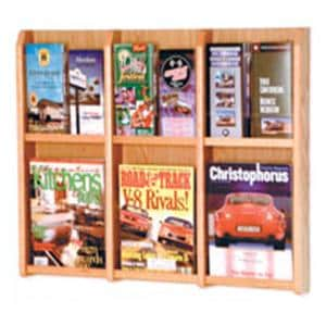 Divulge Wall Literature Display 6 Mag/12 Brch Lt Oak 30x24x3 Ea