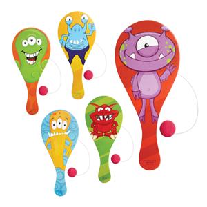Toy Paddleball Monsters Assorted Colors 12/Bg