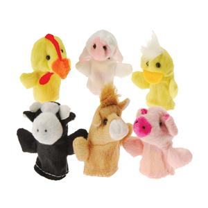 Toy Finger Puppet Farm Animal 4 in Assorted 36/Bg