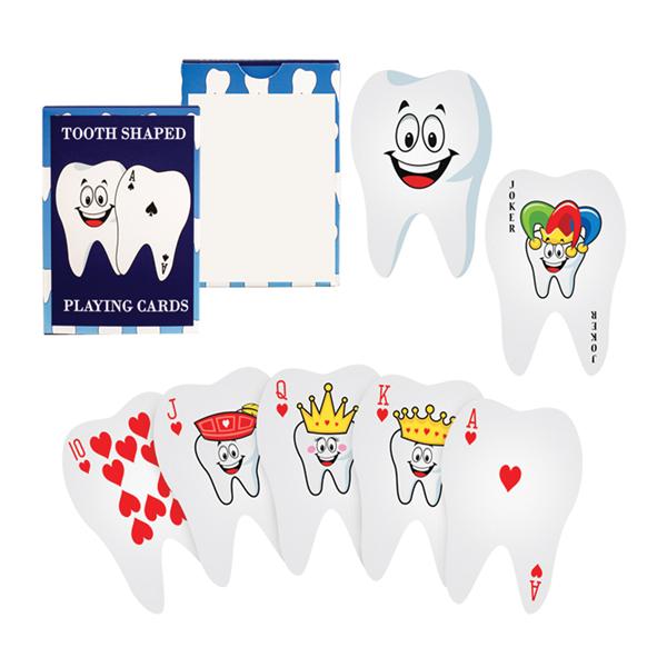Playing Cards Tooth Shaped White 24/Pk