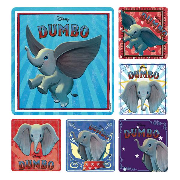 Stickers 2.5 in x 2.5 in Disney Dumbo Live Assorted 100/Rl