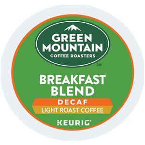 Green Mountain Coffee Breakfast Blend Decaf Coffee K-Cups, 24/box 24/Bx