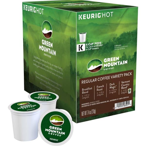 Green Mountain Coffee Regular Variety Pack Coffee K-Cups, 22/box 22/Bx