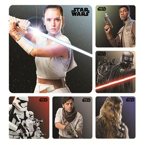 Stickers 2.5 in x 2.5 in Star Wars Episode 9 Assorted 100/Rl