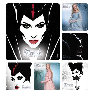 Stickers 2.5 in x 2.5 in Disney Maleficent Assorted 100/Rl