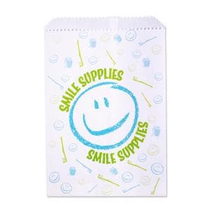 Scatter Print Bags Smile Supplies 1-Sided White 100/Pk