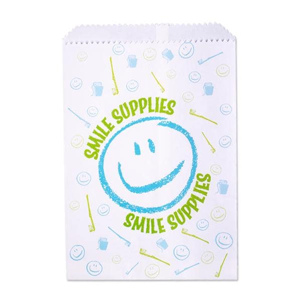 Scatter Print Bags Smile Supplies 1-Sided White 100/Pk