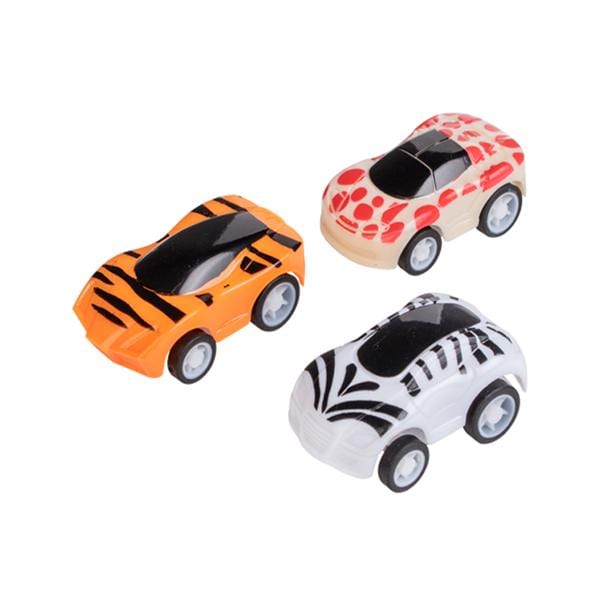 Toy Safari Print Cars Assorted Animals Plastic 12/Pk