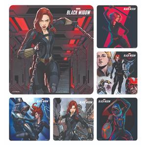 Stickers 2.5 in x 2.5 in Black Widow Assorted 100/Rl