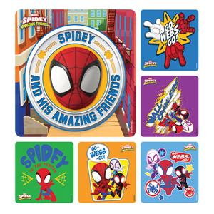 Stickers 2.5 in x 2.5 in Spiderman & His Amazing Friends 100/Rl
