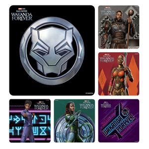 Marvel Stickers 2.5 in x 2.5 in Black Panther: Wakanda Forever 100/Rl