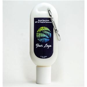 Full Color Imprint Sunscreen Tropical SPF 30 With Carabiner 250/Pk