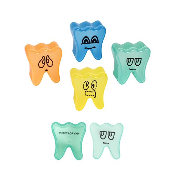 Tooth Saver Non-Imprinted Funny Face Tooth Shaped Plastic Assorted 48/Pk