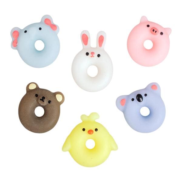 Stretchy Toy Squishy Animal Rings Assorted Animals 1.5 in 48/Pk