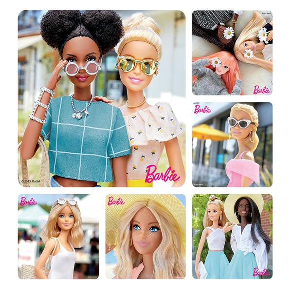 Stickers Girl Toys 2.5 in x 2.5 in Barbie 100/Rl