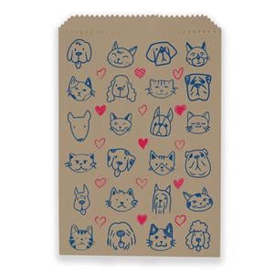 Fully Biodegradable & Recyclable Bags Paper Dog & Cat Heart 100/Pk