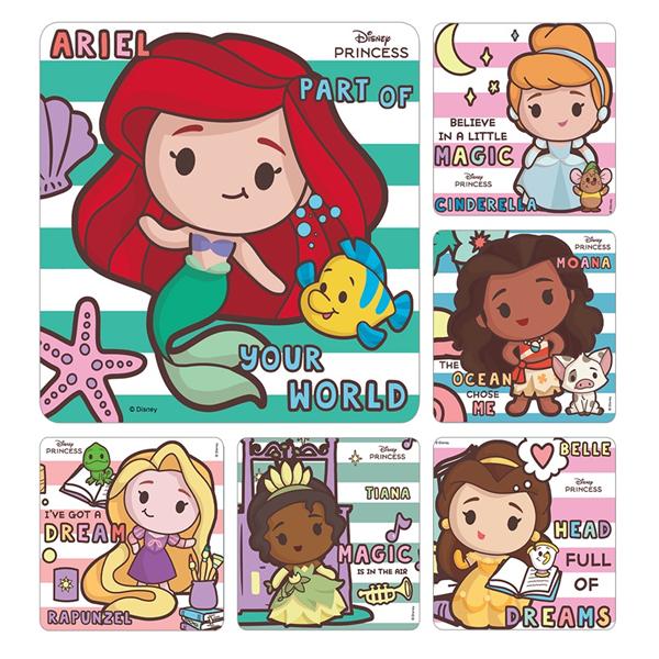 Disney Stickers Kids Princess Chibi Cartoon 100/Rl