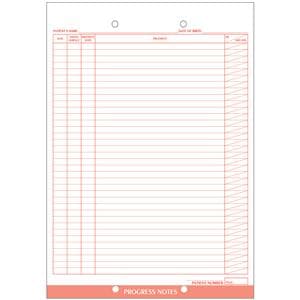 Clinical Record Dental Forms Progress Notes White 8.5 in x 11 in 100/Pk