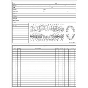 Patient Record Dental Forms 2 Sided White 100/Pk