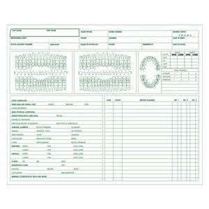 Patient Record Dental Forms 2 Sided White 100/Pk