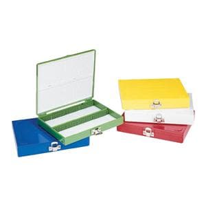 Fisherbrand Premium Microscope Slide Storage Box Green 100 Position EA