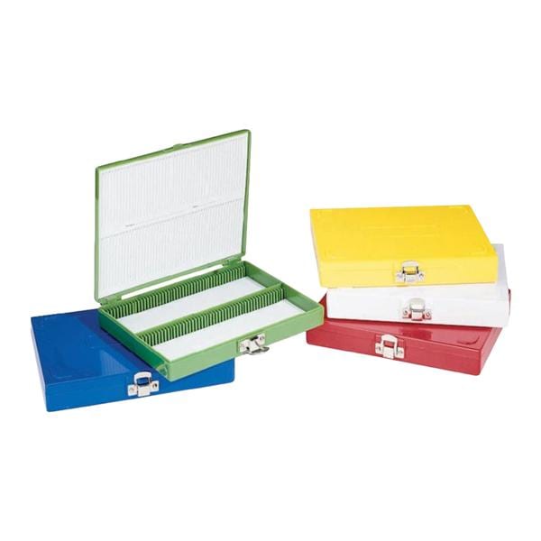 Fisherbrand Premium Microscope Slide Storage Box Green 100 Position EA