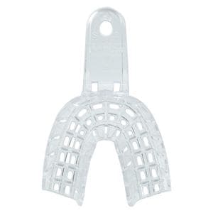 President Disposable Double Arch Impression Tray Perforated 6 Small Lower 12/Bg