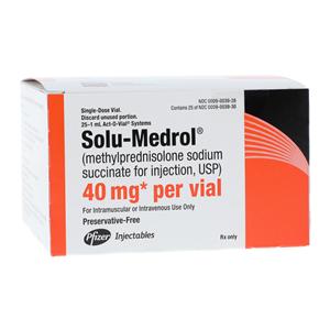 Solu-Medrol Injection 40mg/mL PF SDV Act-O-Vial 1mL 25/Pk