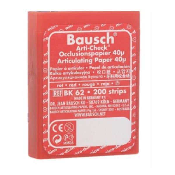 Articulating Paper Strips Micro Thin Red 40 Microns / 0.0016 in 200/Bx