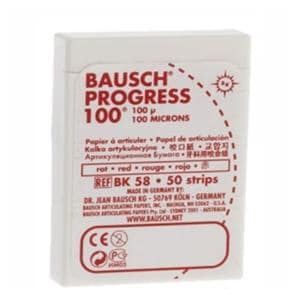 Bausch Progress 100 Articulating Paper Strips Red 50/Bx