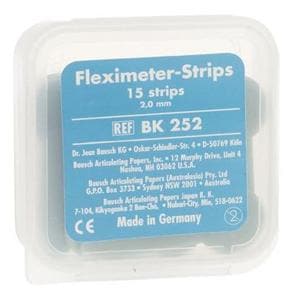 Fleximeter Strips Occlusal Indicator Silicone 2 mm Blue 15/Pk