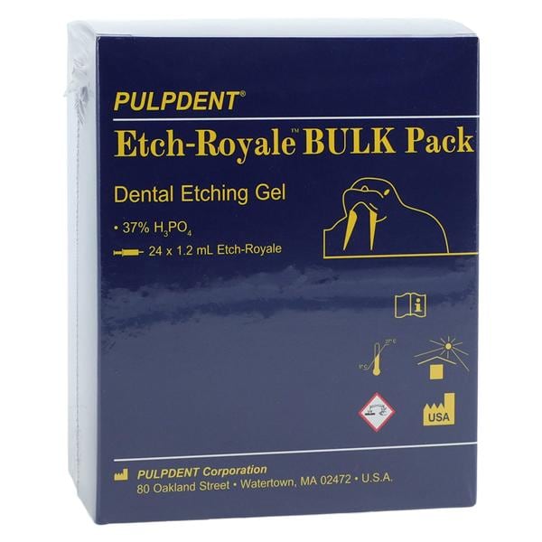 Etch Royale 37% Phosphoric Acid Syringe Etching Gel 1.2 mL Bulk Package 24/Pk