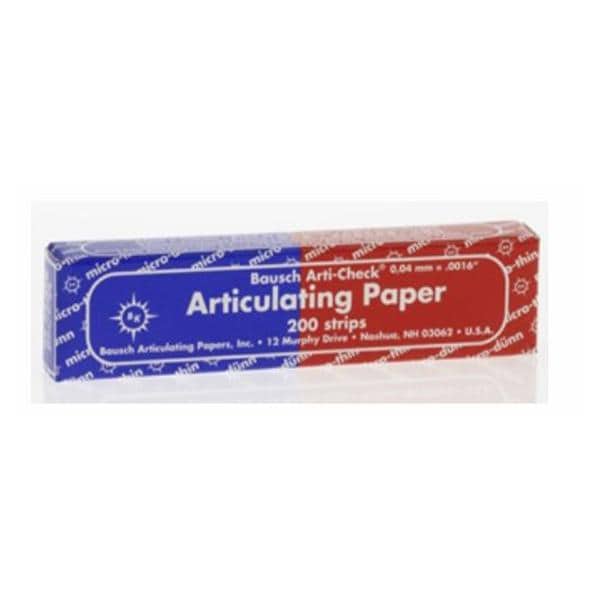 Articulating Paper Strips Straight Micro Thin Blue / Red Booklet 200/Bx