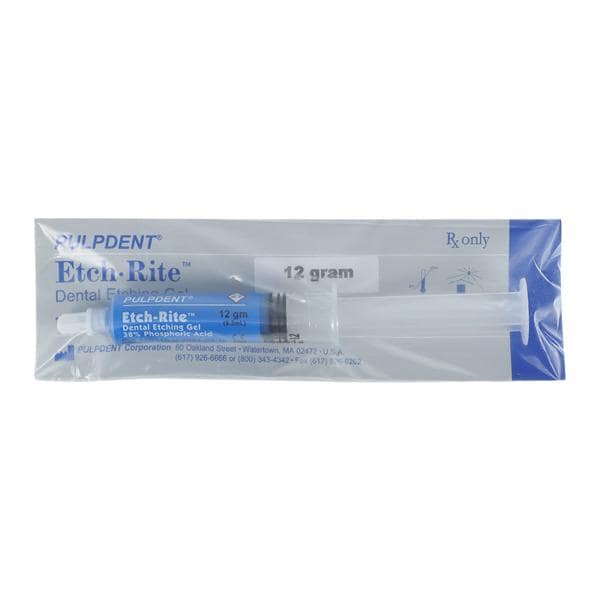 Etch-Rite 38% Phosphoric Acid Syringe Etching Gel 8.7 mL Syringe Ea