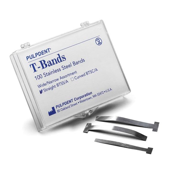 T-Bands Straight Wide 0.002 in 100/Bx